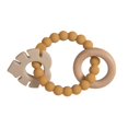 thumbnail image 3 of 3-in-1 BPA-Free Silicone Teether: Leaves Design, Wood Ring, Infant Teething Toys - Food Grade Nursing Teether, 3 of 5