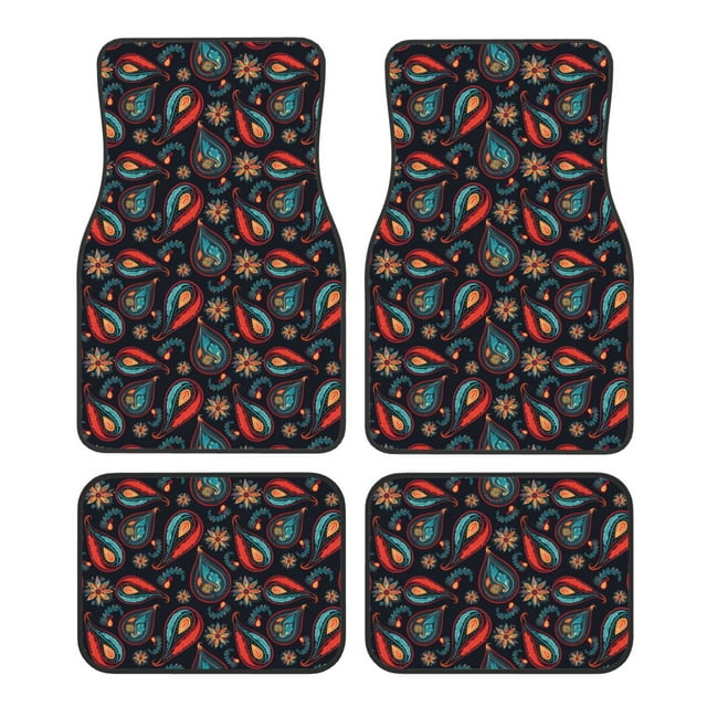 Disketp Paisley1 for Crystal Velvet Car Mats Four-Piece Set,All-Season Automotive Protection, Vehicles, Cars, Trucks, and SUVs,Anti-Slip Design