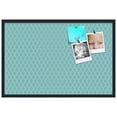 thumbnail image 2 of PinPix 36x24 Custom Cork Bulletin Board Quatrefoil Aqua Poster Board Has a Fabric Style Canvas Finish, Framed in Quatrefoil Aqua, by ArtToFrames (PinPix-278), 2 of 6