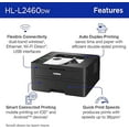 thumbnail image 3 of Brother HL-L2460DW Home Office-Ready Monochrome Laser Printer with 700 Prints In-box, Duplex and Mobile Printing and Available Toner Subscription, 3 of 8