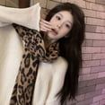 thumbnail image 5 of Jiibva Leopard Tassels Scarf Lady Oversized Long Soft Warm Wrap Shawl Windproof Winter Neck Warmer Animal Print Scarves for Women, 5 of 7