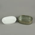 thumbnail image 4 of Audrey's White Ceramic Soap Dish with Galvanized Zinc Finish Tray, 4 of 4