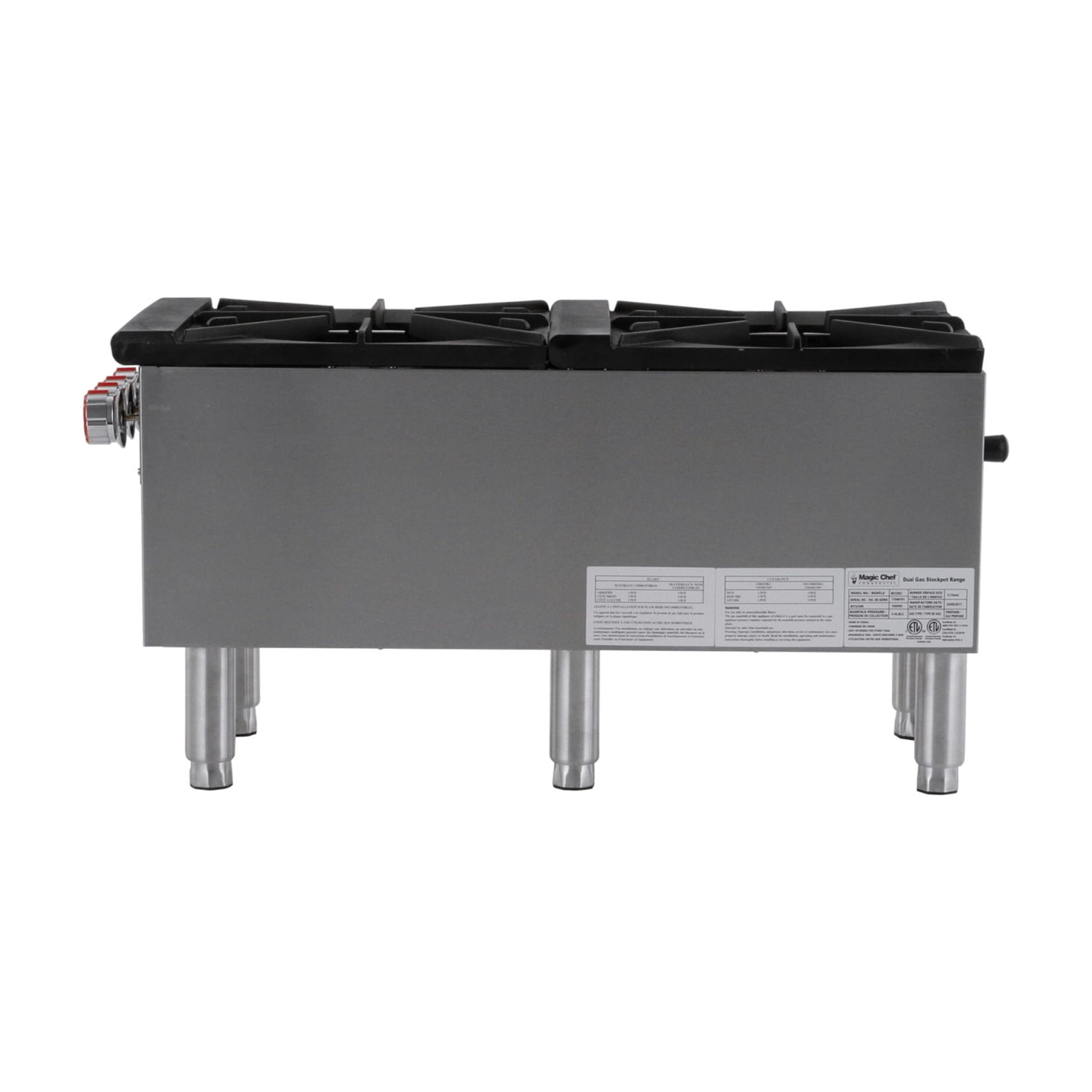 Magic Chef Commercial Commercial Double Stock Pot Countertop Gas Cooktop in Stainless Steel