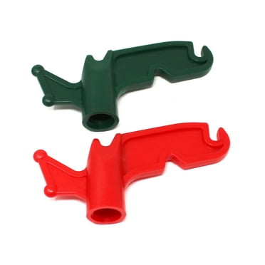 2 Pack Multi-Purpose Plastic Handy Hook Utility Hook Screw On Pole Attachment Kit Green & Red