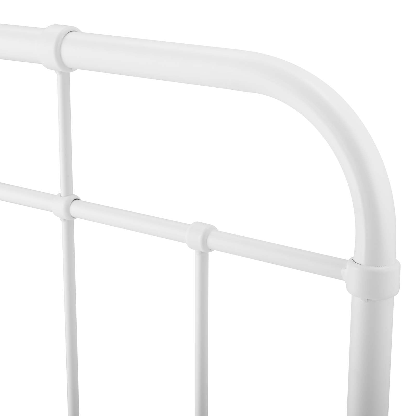 Headboard, Twin Size, Metal, White, Modern Contemporary Urban Design, Bedroom Master Guest Suite
