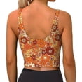 thumbnail image 3 of Lsque Hippie Flower Printed Women'S Sports Bra, Compression, Moisture Wicking, High-Impact Sports Bra For Women,Supportive sports bra-Medium, 3 of 9