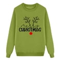 thumbnail image 2 of Fgnfyis Kids Funny Christmas Prints Sweatshirts for Family Long Sleeve Xmas Cute Pullover Family Christmas Pajamas Matching Outfit for Kids Green_001 XXL, 2 of 5