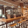 thumbnail image 5 of FSLiving H-Type Track Pendant Light with 3.2 ft Cord Antique Brass Socket Vintage Metal Cone Grey Shade Nordic Style Industrial Factory Pendant Lamp Track Lighting for Kitchen Island, 5 of 9