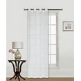 thumbnail image 1 of Sheer Curtains Embroidery 54"X 84" (2 Pack) by ATI (White Check Embroidery), 1 of 2
