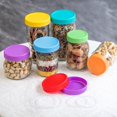 thumbnail image 4 of czcpp-18 Pack Regular Mouth Mason Jar Lids,Colored Mason Jar Lids, Plastic Mason Jar Lids with Silicone Rings,Plastic Canning Lids, Fit Ball,Kerr and More (Multicolored), 4 of 4