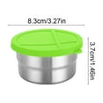 thumbnail image 3 of Dvruxg Stainless Steel Snack Containers for Salad Dressing Container To Go Small Snack Box with Silicone Lids Easy Open LeakProof Reusable Metal Lunch Box, 3 of 6