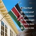 thumbnail image 2 of Kenya Drapeau d'Extérieur (2 X 3 Pi) par DreamController - Polyester Durable et Résistant à la Décoloration, à Double Piqûre, Oeillets en Laiton - Drapeau Africain Eastern Imprimé HD - Fabriqué aux É.-U., 2 of 6