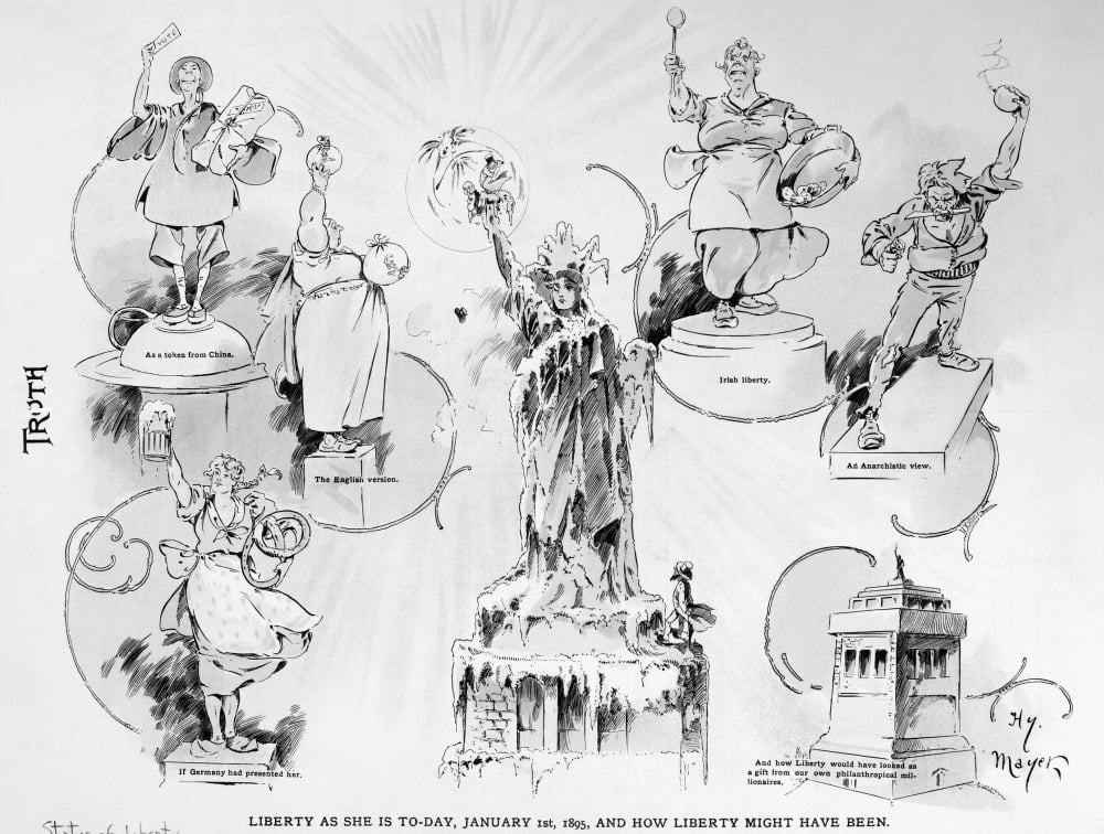 Statue Of Liberty Cartoon. /N'Liberty As She Is ToDay, Januray 1St