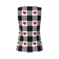thumbnail image 5 of Haiem Heart Black Buffalo Plaid Gingham Workout Tank Tops for Women, Athletic Sports Slim-Fit Tank Tops, Compression Sleeveless Dry Fit Shirts,Athletic Shirt-Small, 5 of 9