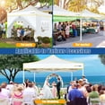 thumbnail image 3 of Hoteel 10x10 Heavy Duty Canopy EZ Commercial Outdoor Tent Portable Party Wedding Instant Canopy Shelter Anti-UV Waterproof Tent with 4 Removable Sidewalls,Carry Bag,White, 3 of 8
