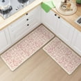 thumbnail image 3 of Kitchen Rugs Non Slip, Cushioned Kitchen Floor Mats Set of 2, Pink Anti-Fatigue Kitchen Mat Waterproof, Ergonomic Memory Foam Standing Mat for Bar,Office,Desk,Laundry, 3 of 6