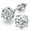 C-Silver Round, variant on 18k White Gold Plated Simulated Diamond Stud Earrings Screw Back Sterling Silver Cubic Zirconia Stud Earrings Set 4 Millimeters-8 Millimeters