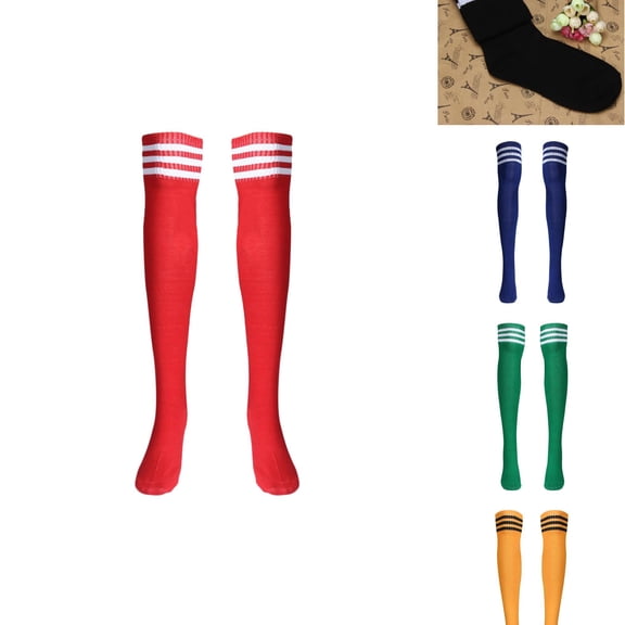WMNTST Women's Socks Knee-High Striped Football Socks Breathable Stretchy Minimalist Athletic Leisure Hosiery