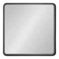 thumbnail image 3 of Kate and Laurel Armenta Modern Square Metal Framed Wall Mirror, 28 x 28, Dark Charcoal Gray, Decorative Industrial Accent for Wall, 3 of 7