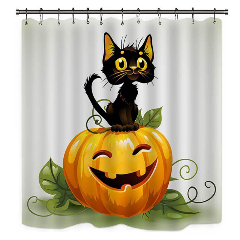Details about   Pumpkin Lamp Non Slip Toilet Polyester Cover Mat Set Bathroom Shower Carpet Rug 