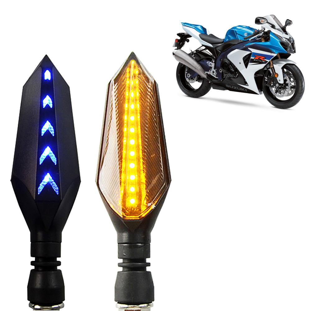 4Pcs Turn Signal Lights Motorcycle Indicators Universal Turn Signal Indicators Blinker Amber Light 12V for Most Motorcycle Street Bike Scooter Cruiser 