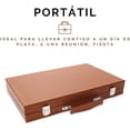 thumbnail image 5 of Backgammon Hanylish de Cuero Sintético con Estuche, Set Completo, 5 of 5