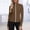 Brown, variant on Women's Full Zip Long Sleeve Mock Neck Jacket, Slim Fit UPF Sun Protection Athletic Top, Nylon Spandex Workout Shirt for Yoga Running Casual Wear