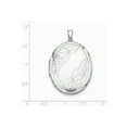 thumbnail image 3 of White Sterling Silver Charm Pendant 34 mm 28 Rhodium-Plated With Side Swirls 34Mm Oval Locket, 3 of 3