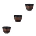 thumbnail image 1 of yingyy 1/2/3/5 Imitation Barrels Flowerpot Household Yard Decoration Scene Layout Indoor Plant Pot Planter Rounded Bucket Backyard Decor type1 3PCS, 1 of 6