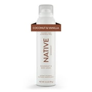Native Deodorant and Body Spray, Coconut & Vanilla, Aluminum-Free for Women and Men, 3.5 oz