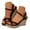 Coffee, variant on Pandaie Platform Wedge Sandals for Women 3.54 Inch Comfortable Arch Support Dressy Summer Open Toe High Heels with Ankle Strap Buckle Black Size 6