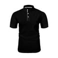 thumbnail image 2 of Ashirexll Mens Shirts Casual, Summer Shirts for Men, Casual Fashion Button Standing Collar T-shirt Summer Casual and Formal Shirts, 2 of 5