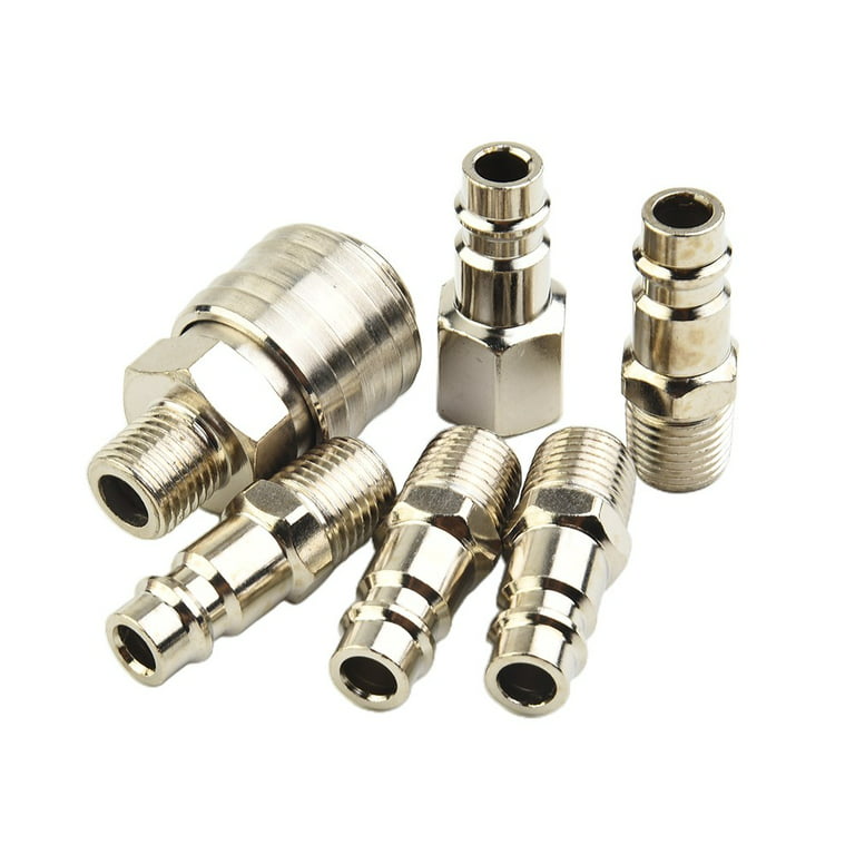6pcs Air Hose Fittings 1/4in NPT Quick Connect Coupler Connector