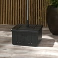 thumbnail image 2 of Outsunny Patio Umbrella Base with Wheels, End Table, Planter Box, Black, 2 of 10