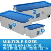 (Pack of 6) HART 68 Quart Latching Plastic Storage Bin Container, Clear