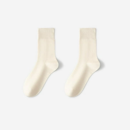 Socks women s spring and summer white with loafers short socks Japanese style small leather shoes black pile socks-Milk white