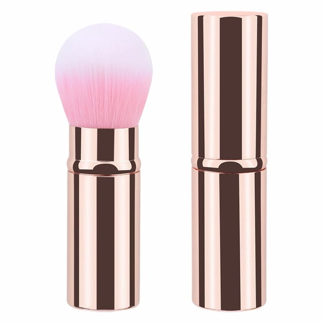 SharkTRUE Retractable Makeup Brush Portable With Dust Cover Blush Brush Makeup Setting Brush Contouring