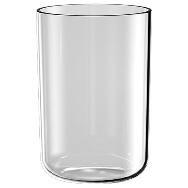Juego de vasos de plástico transparente para enjuague bucal | Portacepillos de dientes y vaso para lavar de 290 ml | Material duradero de grado alimentario, inodoro, borde redondo y brillante |