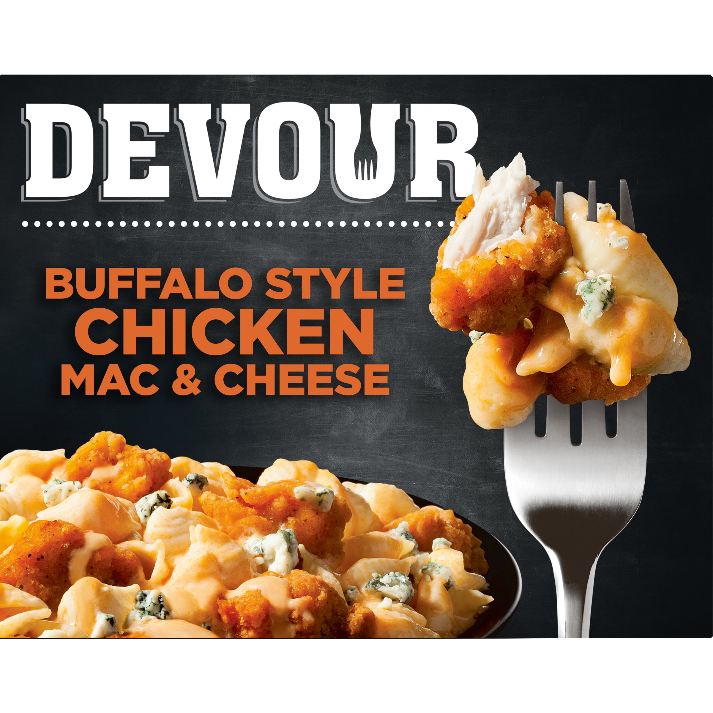Vanære Mediate træner DEVOUR Buffalo Style Chicken Mac & Cheese with Buffalo Cheddar Cheese Sauce  & Blue Cheese Frozen Meal, 12 oz Box - Walmart.com