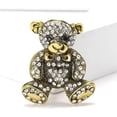 thumbnail image 2 of Cute Rhinestone Small Bear Brooch Pins For Women Men Dainty Crystal Bowknot Animal Enamel Corsage Scarf Clips Clothing Shawl Badge Lapel Collar Brooch Fashion Christmas Holiday Birthday Jewelry Gifts, 2 of 12