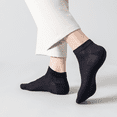 thumbnail image 3 of Sookeceks 6 Pairs Thin Ankle Socks for Men Breathable Cotton Socks Anti Slip Low Cut Soft Casual Socks Size 7-11, 3 of 7