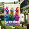 thumbnail image 6 of Colorful Rooster Garden Flag Vibrant Chicken Singing Design Burlap Outdoor Lawn Banner Spring Summer Home Decor 12x18 Inch, 6 of 6