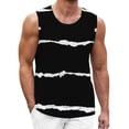 thumbnail image 1 of Men's Sleeveless Collar Tank Top for Spring Summer Print Athletic Workout Shirt Easy Casual Daily Wear, 1 of 6
