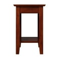 thumbnail image 4 of Leo & Lacey Modern Solid Wood Side Table w/ USB Charger in Walnut, 4 of 8