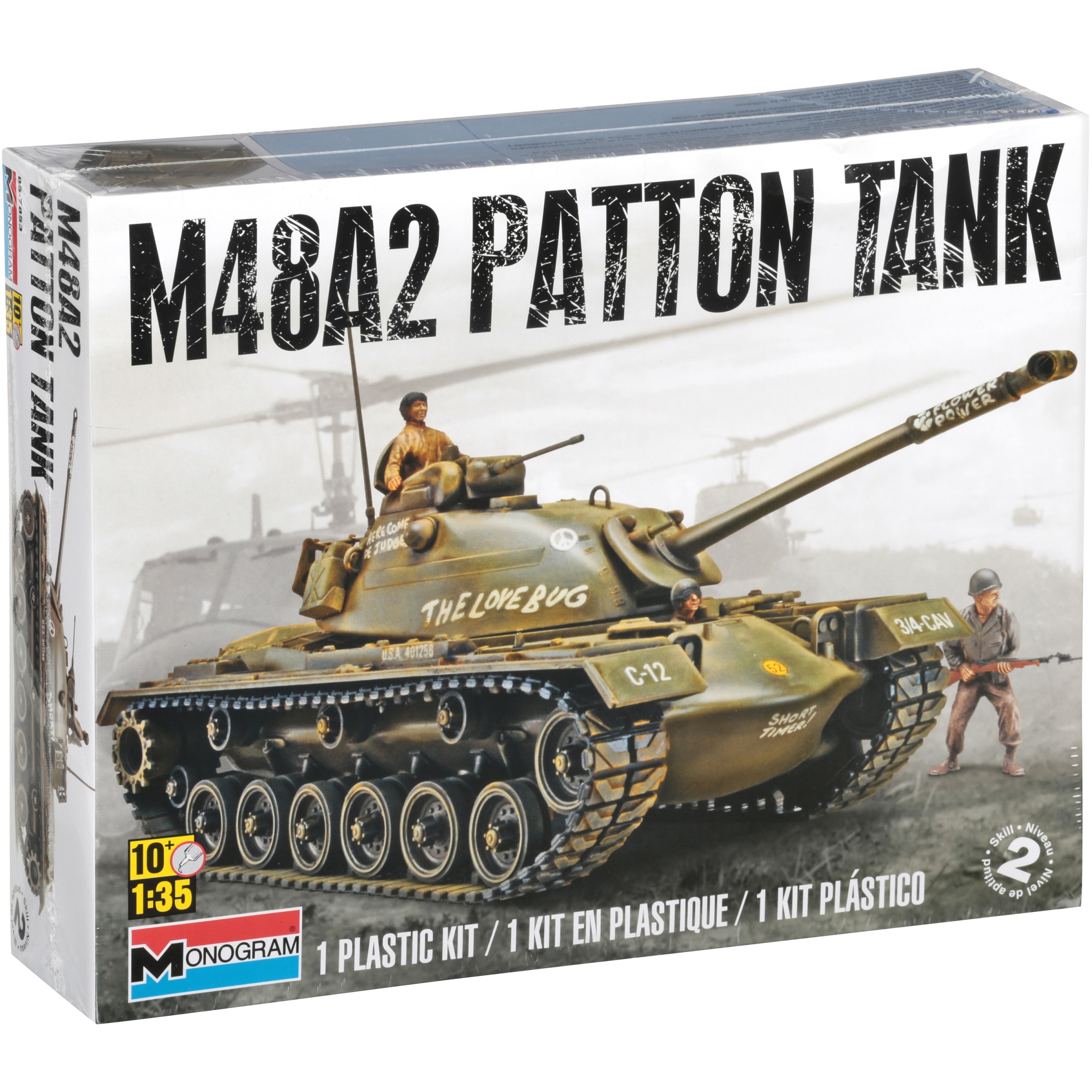 Monogram Revell 1:35 M48A2 Patton Tank, Green - Walmart.com