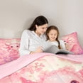 thumbnail image 4 of Feelyou Magic Pink Axolotl Twin Bedding Sets 7pcs, Cherry Blossoms Flower Comforter Set, 4 of 8