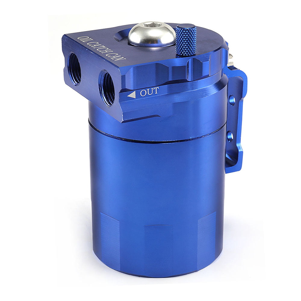 Oil Tank with Filter Universal Baffled Aluminum Oil Catch Can Reservoir Tank 