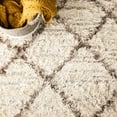 thumbnail image 6 of SAFAVIEH Casablanca Alannah Diamond Wool Runner Rug, Ivory/Taupe, 2'3" x 8', 6 of 8