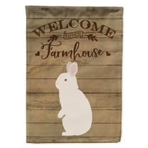 Caroline's Treasures CK6909GF New Zealand White Rabbit Welcome Flag Garden Size , Small, multicolor