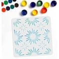 thumbnail image 4 of 1pc Starburst Stencil Star Template Square Reusable PET Starburst Wall Painting Stencil for Floors Furniture 11.8×11.8inch, 4 of 9
